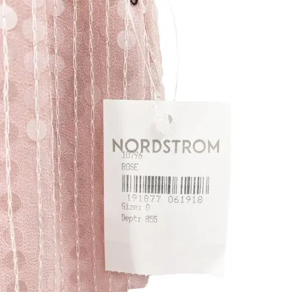 MAC DUGGAL Dress Size 0 Evening Gown Sequin Rose Pink Mini Asymmetrical Ruffle - Picture 5 of 7